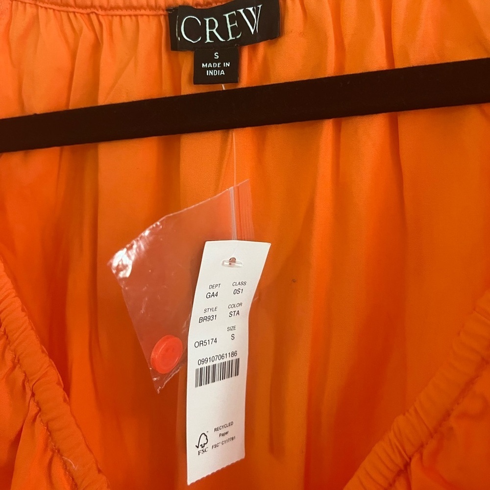 Jcrew orange midi dress *great for summer - Picture 7 of 9